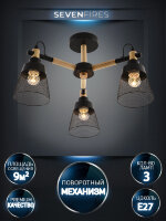 Люстра SF3393/3C-BK-WD TRION